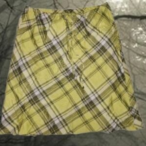 Vintage Green Plaid Skirt